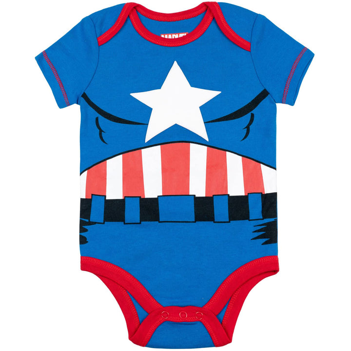 Baby Boys' 5 Pack Bodysuits - The Hulk, Spiderman, Iron Man and Captain America Multi 3-6 Months