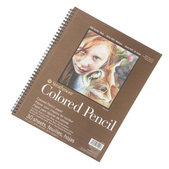 Colored Pencil Spiral Paper Pad 9X12-30 Sheets -62477900, White