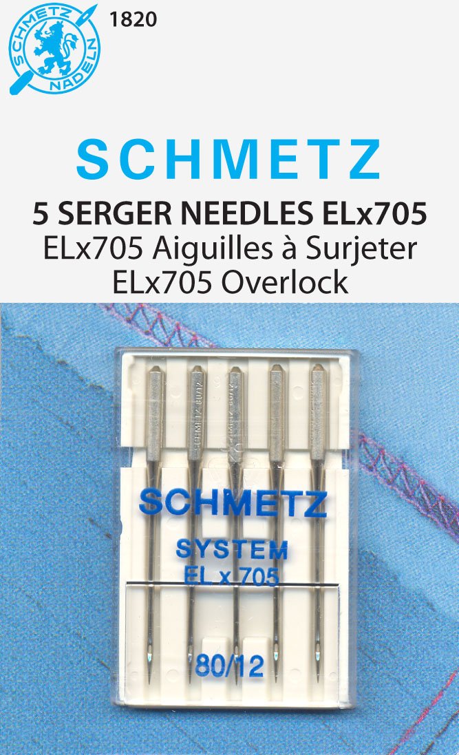 ELX705 Serger Needles -Size 14/90 5/Pkg (74063)
