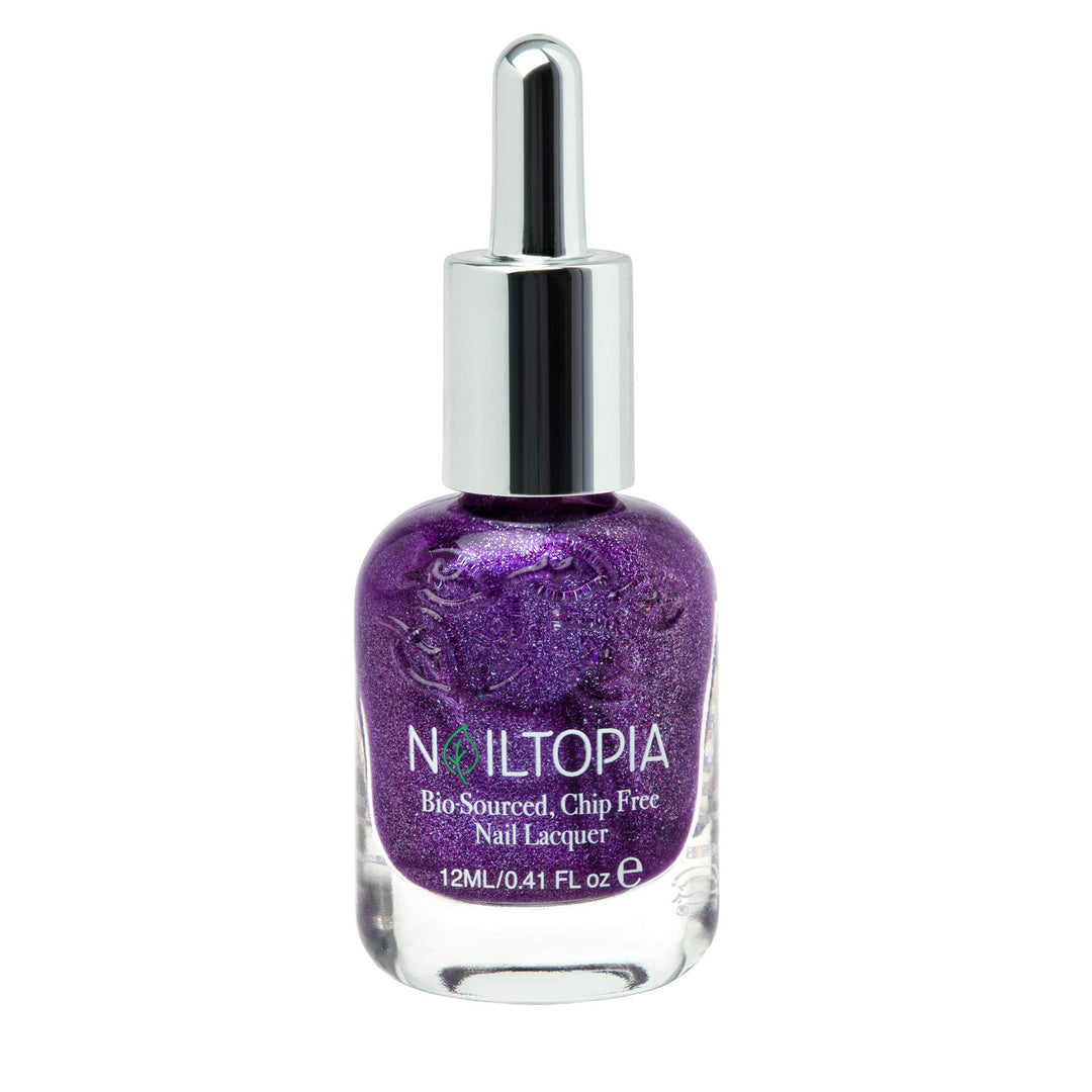 - Plant-Based Chip Free Nail Lacquer - Non Toxic, Bio-Sourced, Long-Lasting, Strengthening Polish - Jomo (Sheer Purple) - 0.41oz