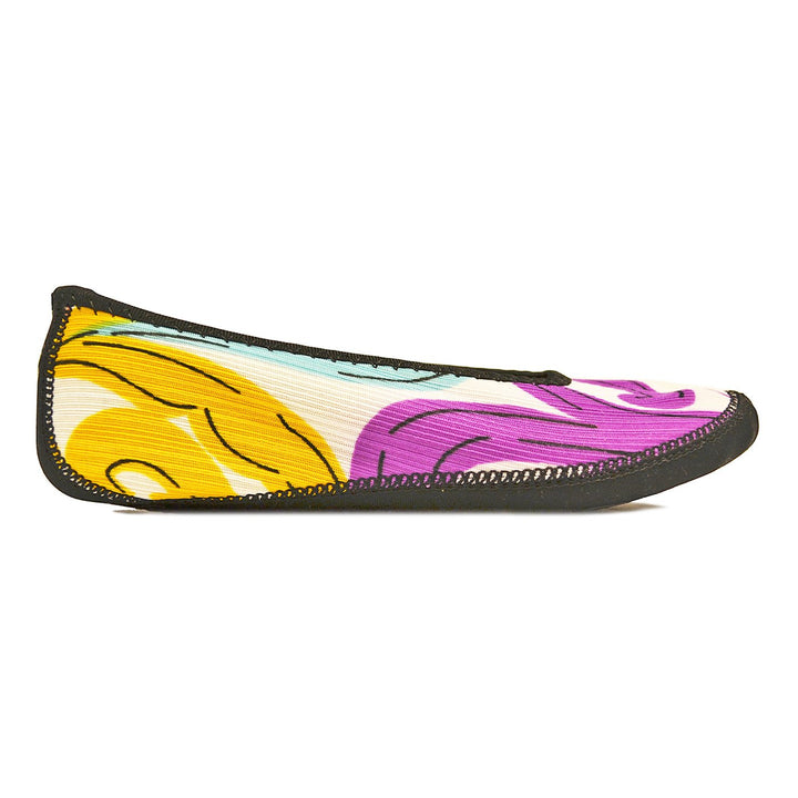 NuFoot Fuzzies Ballet Flats Women's Shoes, Foldable & Flexible Flats, Slipper Socks, Travel Slippers & Exercise Shoes, Dance Shoes, Yoga Socks, House Shoes, Indoor Slippers, Swirl, Medium