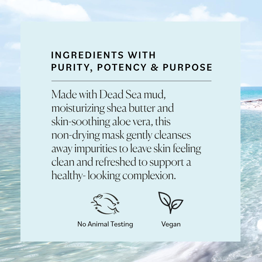 Dead Sea Mud Mask for Face, Deep Cleansing Mask with Shea Butter & Aloe Vera, Cleanse Away Impurities and Leave Skin Feeling Clean & Refreshed, Suitable for Normal to Dry Skin, 8 fl. Oz.
