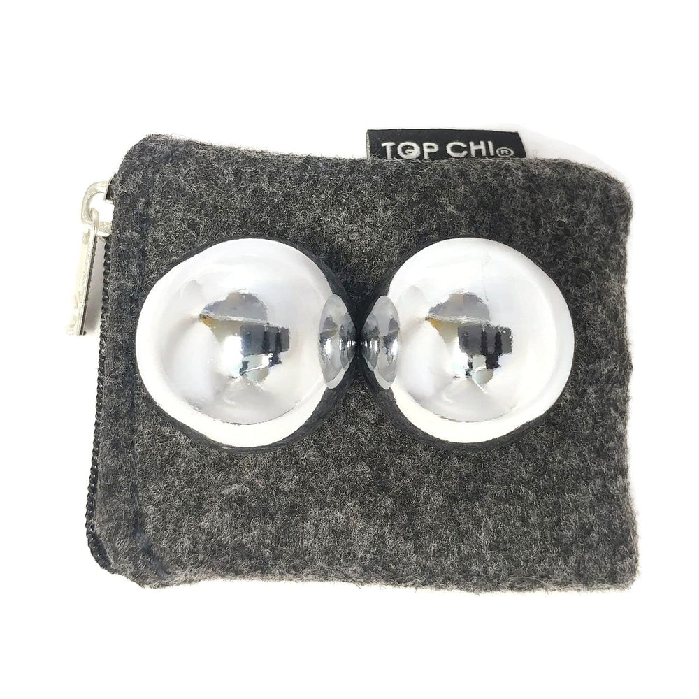 1 Inch Chrome Chiming Pocket Sized Baoding Balls for Hand Therapy, Anxiety, and Stress Relief