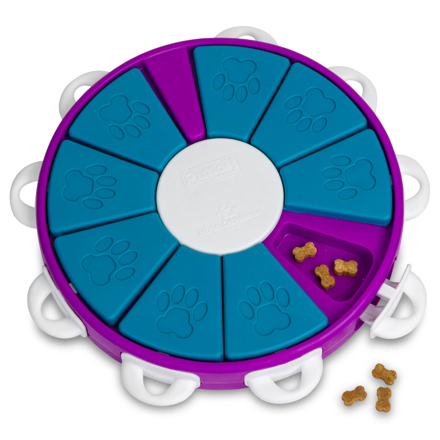 by Nina Ottosson Dog Twister Treat Puzzle Enrichment Toy, Level 3 Advanced, Purple