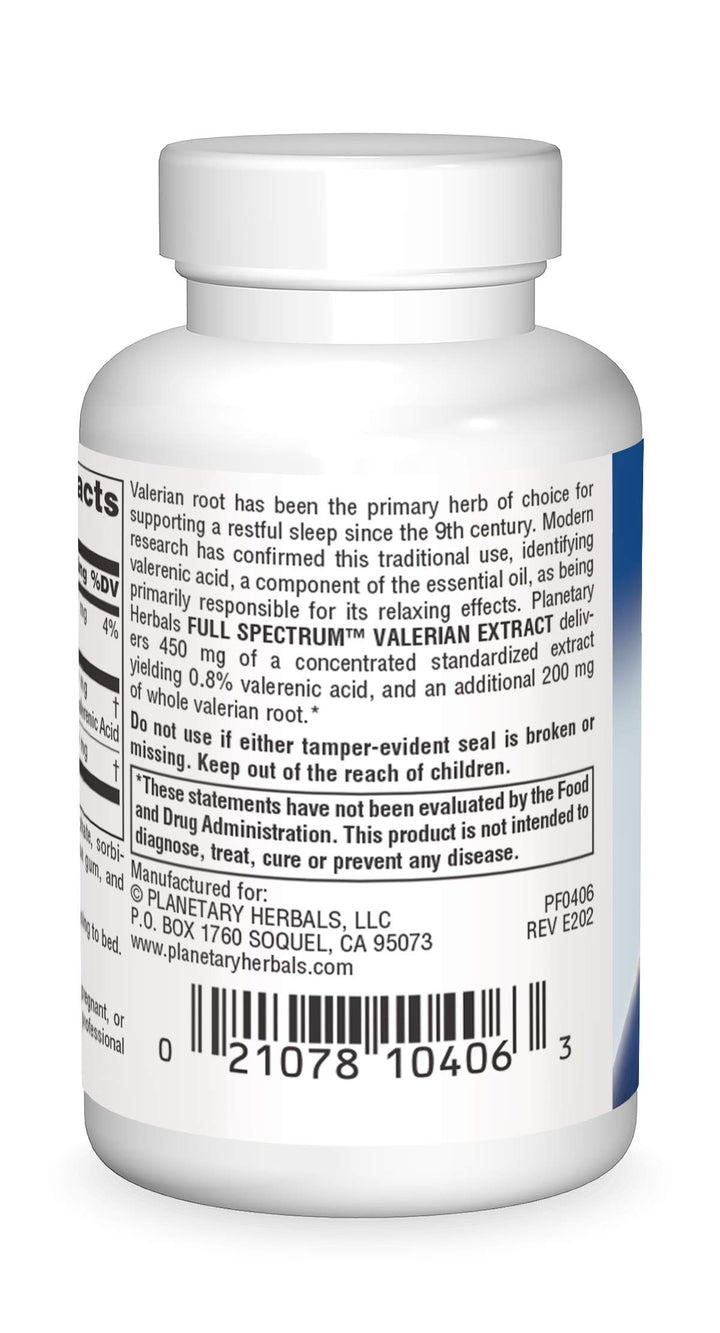 Full Spectrum Valerian Extract Tablets, 30 Count