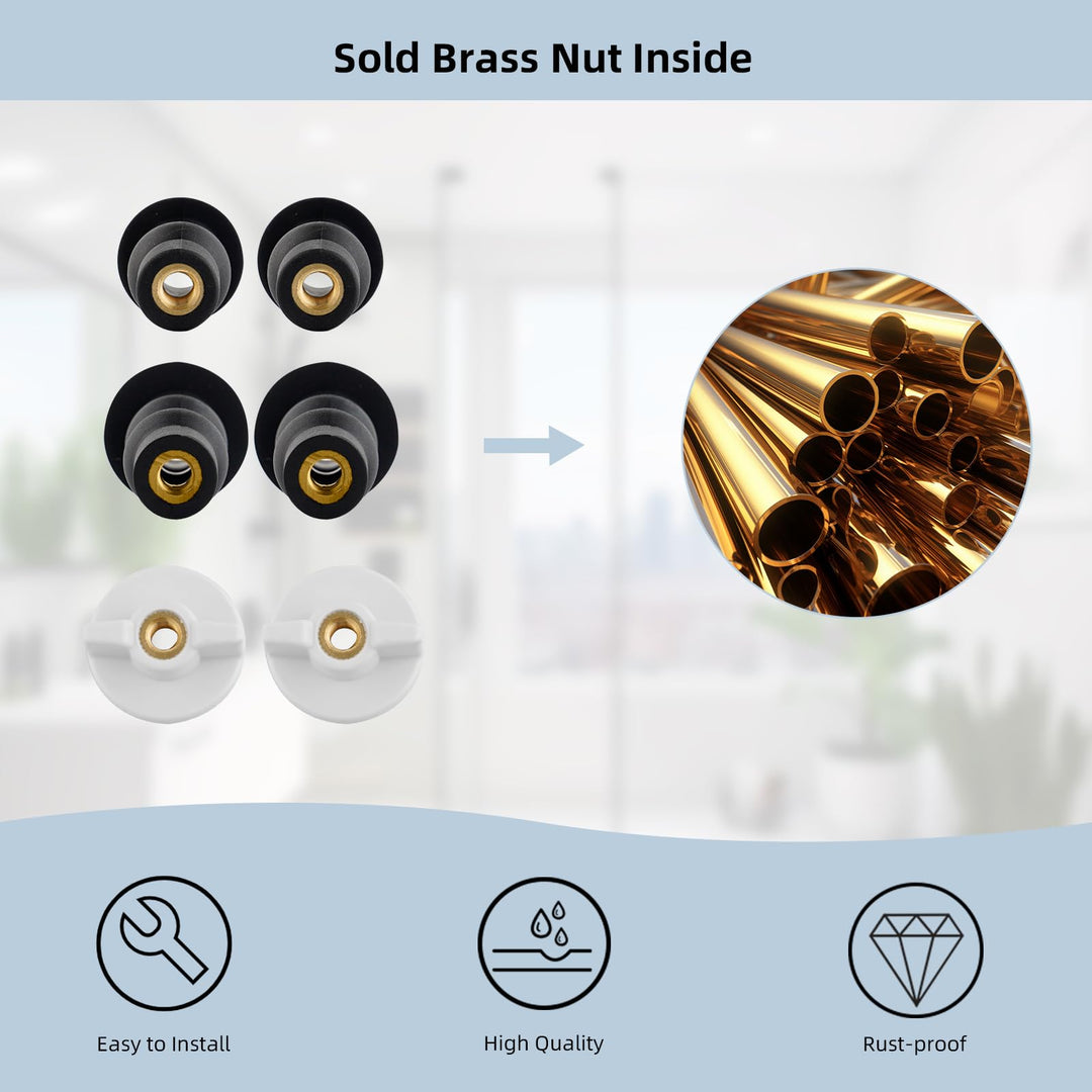 Universal Toilet Seats Screws and Bolts Metal - Toilet Seat Hinges Bolt Screws, Toilet Seat Fixings Expanding Rubber,Toilet Seat Replacement Parts Kit(5 Choices)
