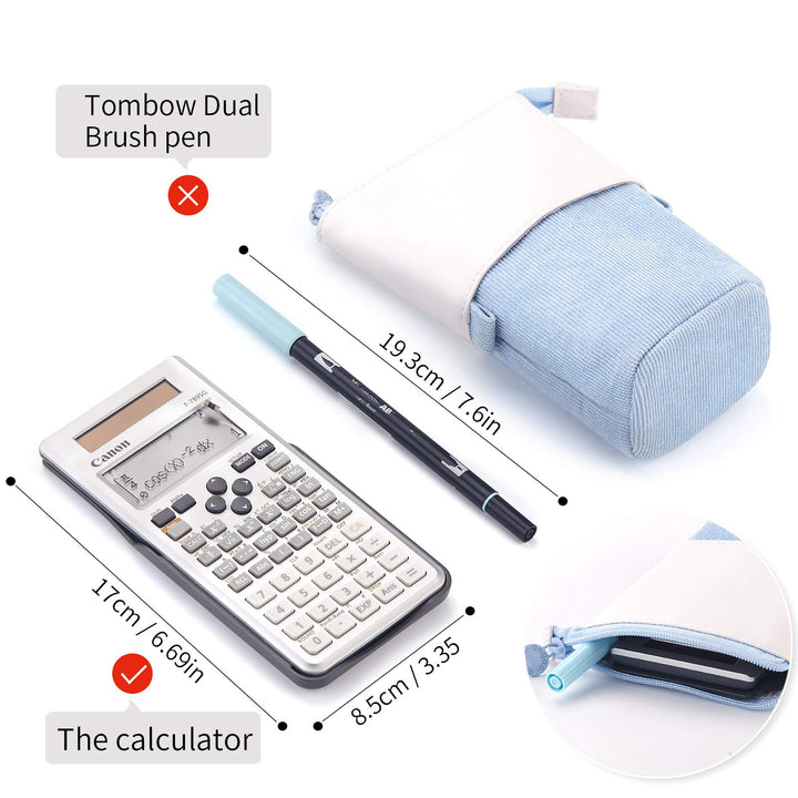 Pencil Case Standing Stationery Bag telescopic Pen Pouch Holder School College office Organizer for Girls Women Adults