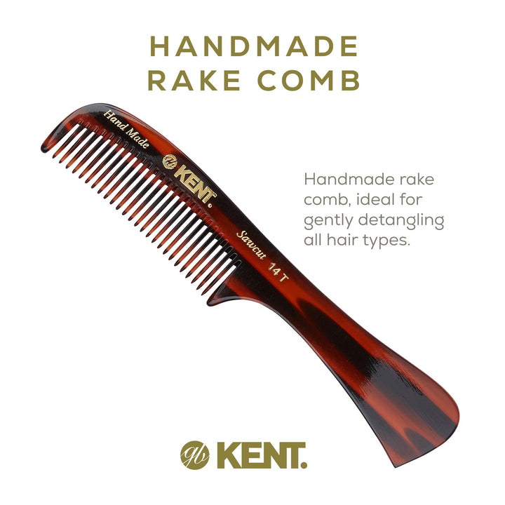 Kent Authentic Handmade Rake Comb Medium Sized, Dark Brown, 170mm