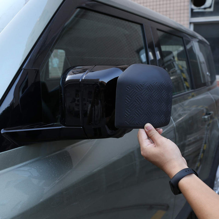 ABS Black Body Anti-scratch Protection Cover Trim Kit for Land Rover Defender 110 2020 Accessories (Rearview mirror)