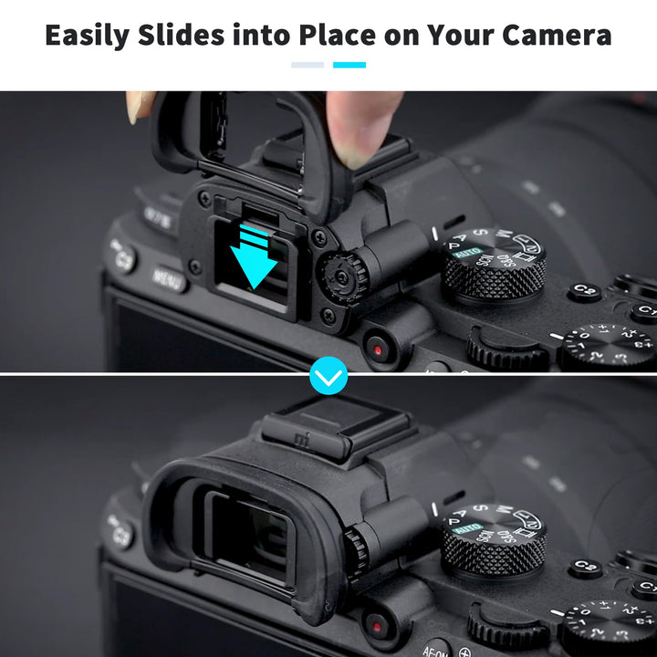 Camera Eyecup Eyepiece Viewfinder for Sony A7 III A7 II A7 A7R IV A7R III A7S II A7S A99 II A9 A58 Camera, Soft Silicone Eye Cup Replacement of Sony FDA-EP18 (2 Pack)