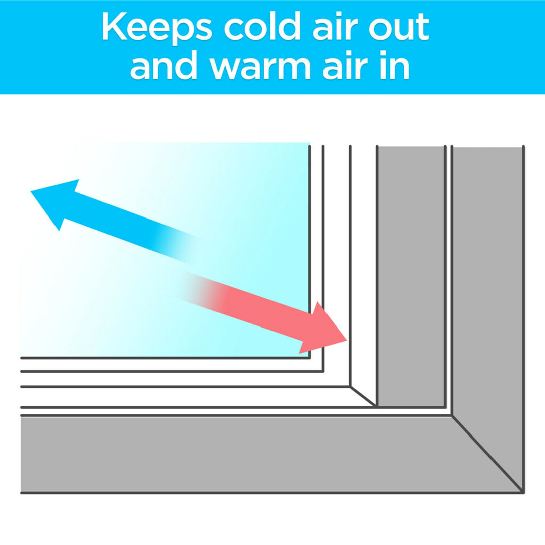 Indoor Window Insulator Kit, Window Insulation Film for Heat and Cold, 5.16 ft. x 17.5 ft., Covers Five 3 ft. by 5 ft. Windows