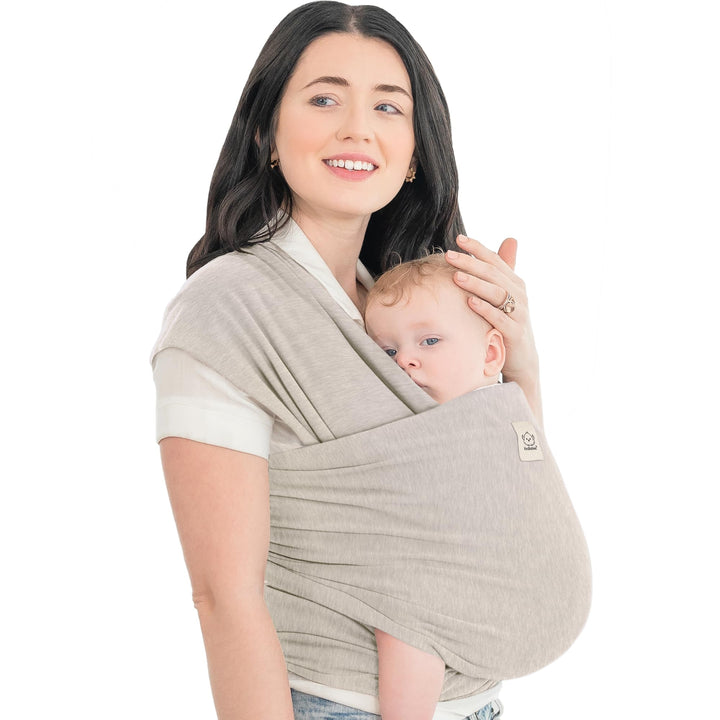 Baby Wrap Carrier - All in 1 Original Breathable Baby Sling, Lightweight,Hands Free Baby Carrier Sling, Baby Carrier Wrap, Baby Carriers for Newborn, Infant, Baby Wraps Carrier (Stone Gray)