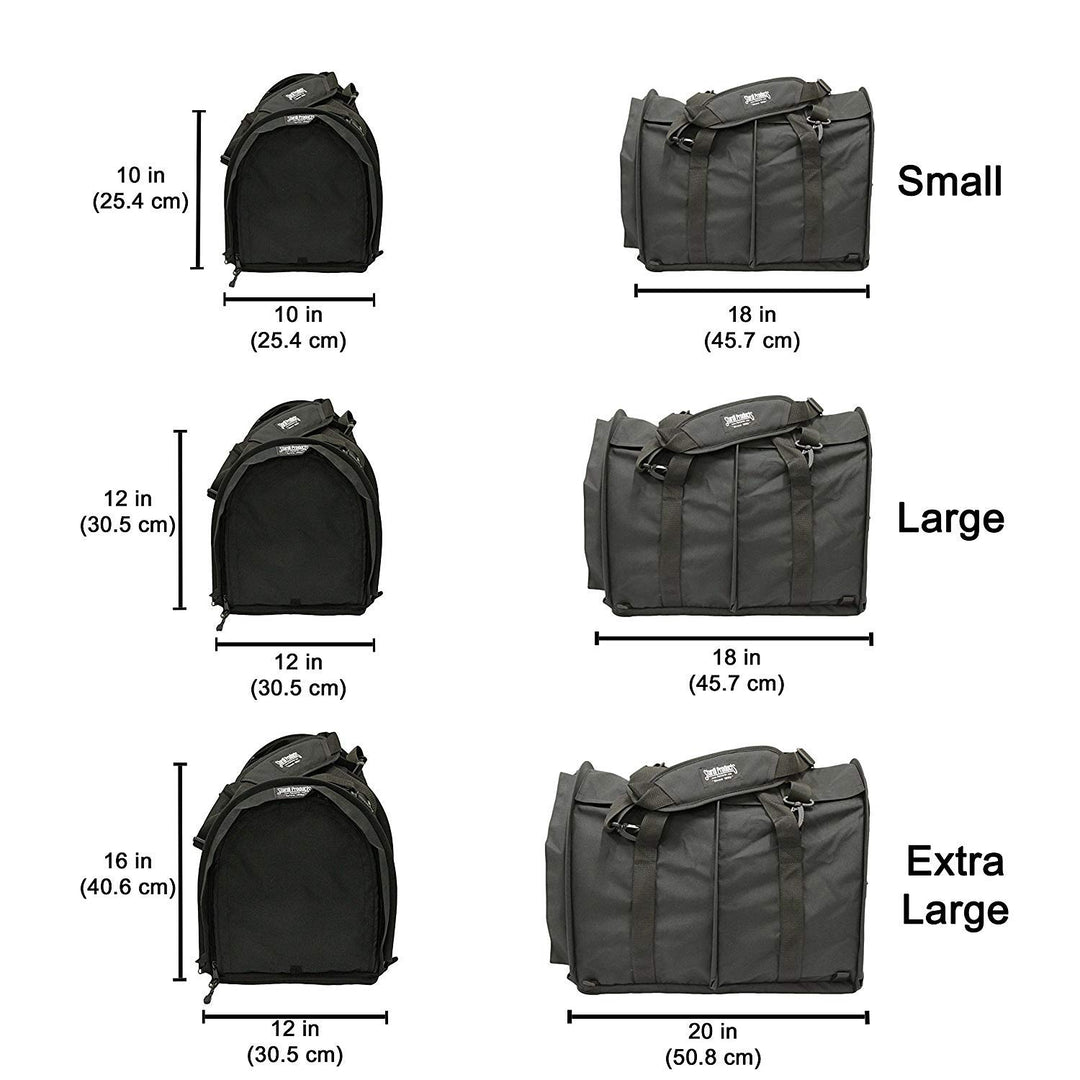 Sturdibag Extra Large Pet Carrier Flexible Height Pet Tote, Black,Size XL { 20L x 16H x 12W}