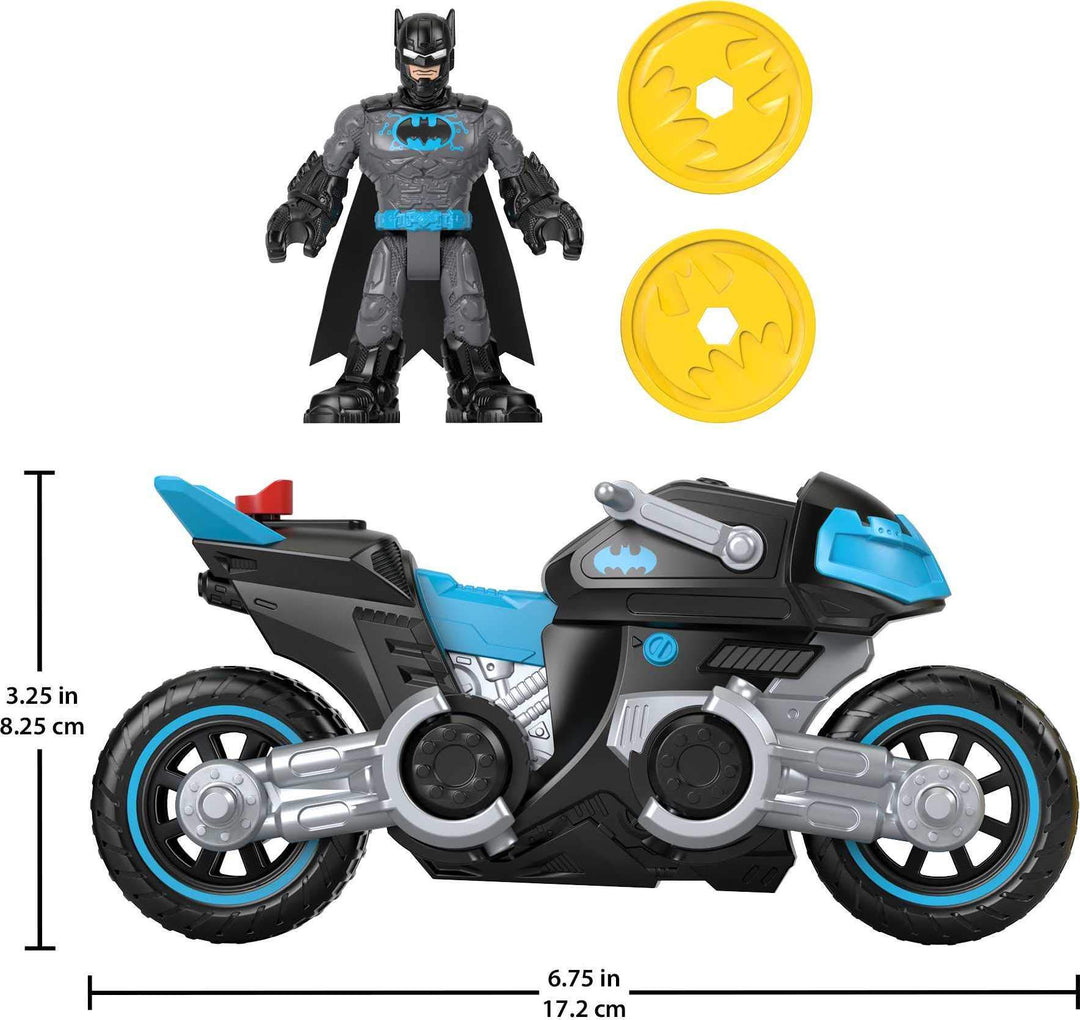 Imaginext DC Super Friends Batman Toy Bat-Tech Batcycle Vehicle & Figure Set for Preschool Pretend Play Kids Ages 3+ Years