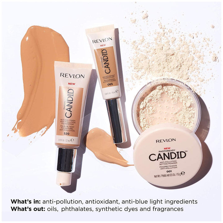 Revlon PhotoReady Candid Natural Finish Foundation, with Anti-Pollution, Antioxidant, Anti-Blue Light Ingredients, 110 Porcelain, 0.75 fl. oz.