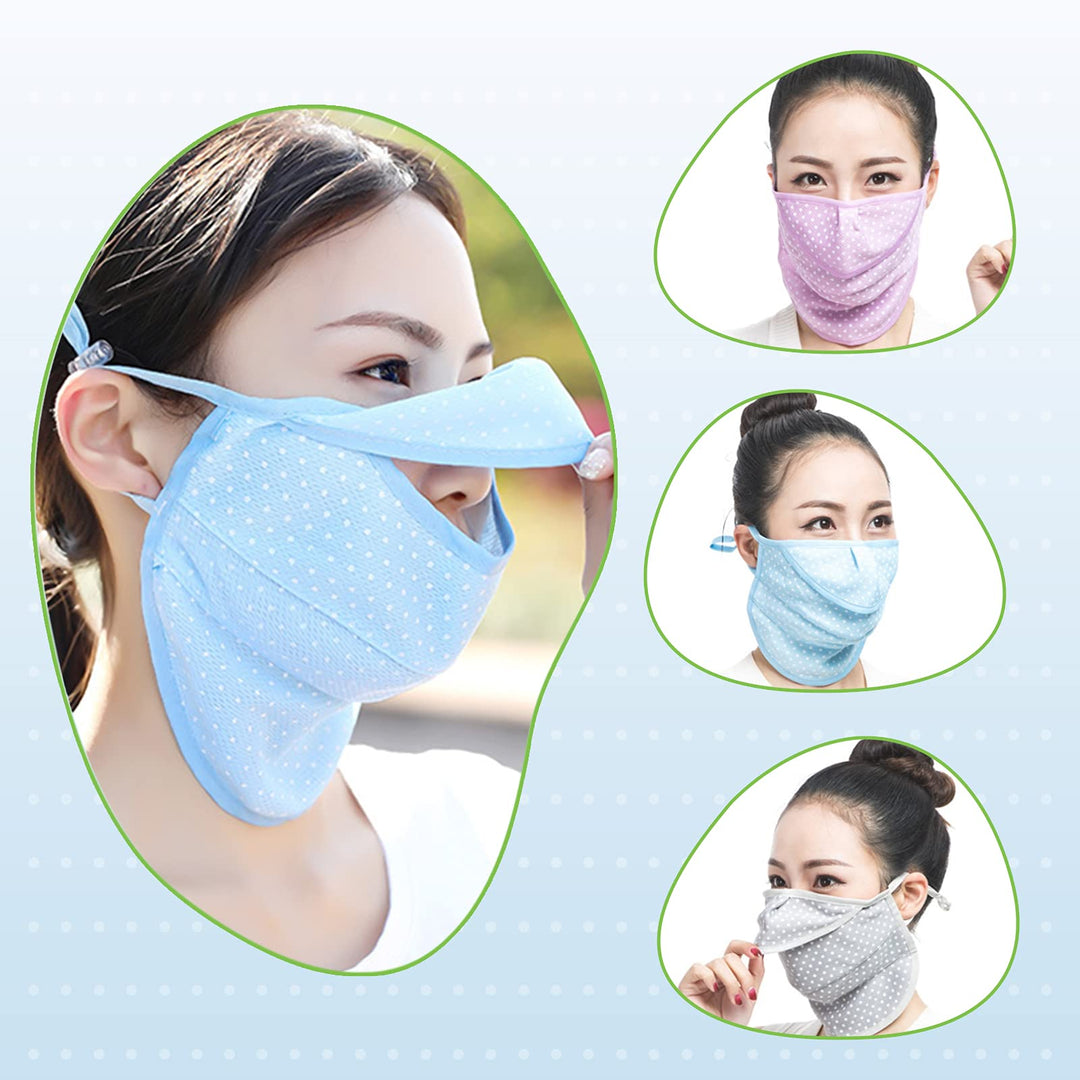 4pcs Dustproof Breathable Earloop Reusable Washable Cotton Half Face Shield Cover for Women Men Outdoor Activities or Daily Use, 4 Colors Facial Protective Cover Neck Protection