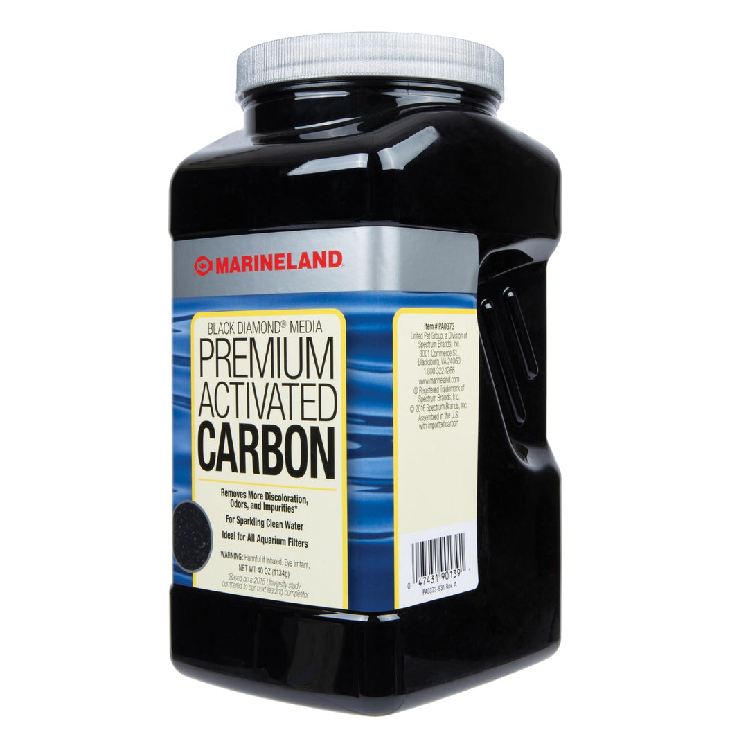 Marineland Black Diamond Premium Activated Carbon, Filter Media For Aquariums, 40 Ounces