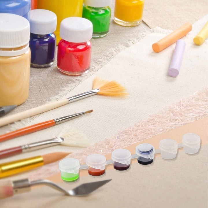 150 Pots Empty Paint Pots Strips Mini Transparent Storage Containers Paint Arts Crafts Supplies for Classrooms Schools Paintings Art Festivals, 25 Strips (2ml)
