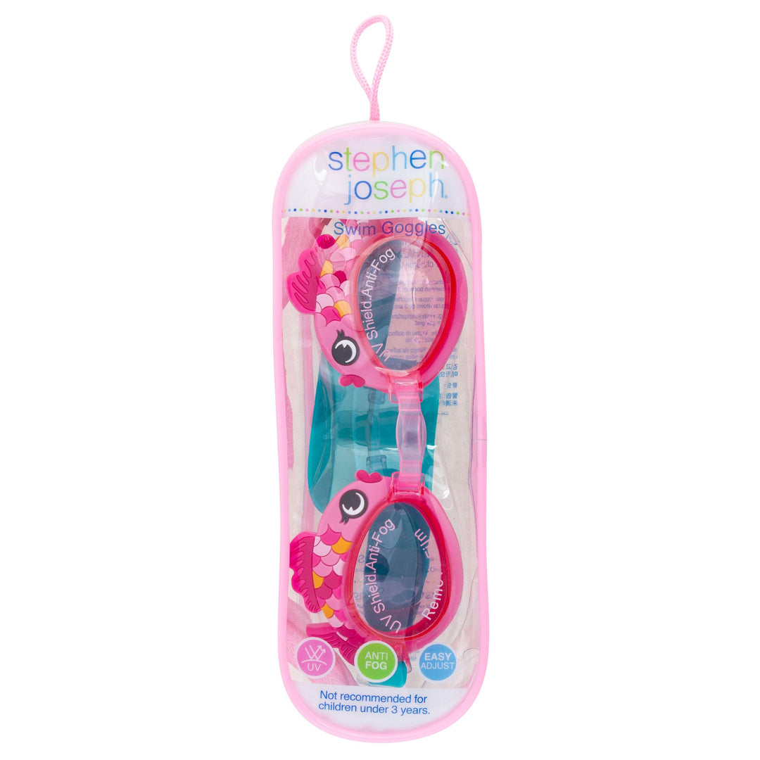 Swim Goggles, Pink Fish