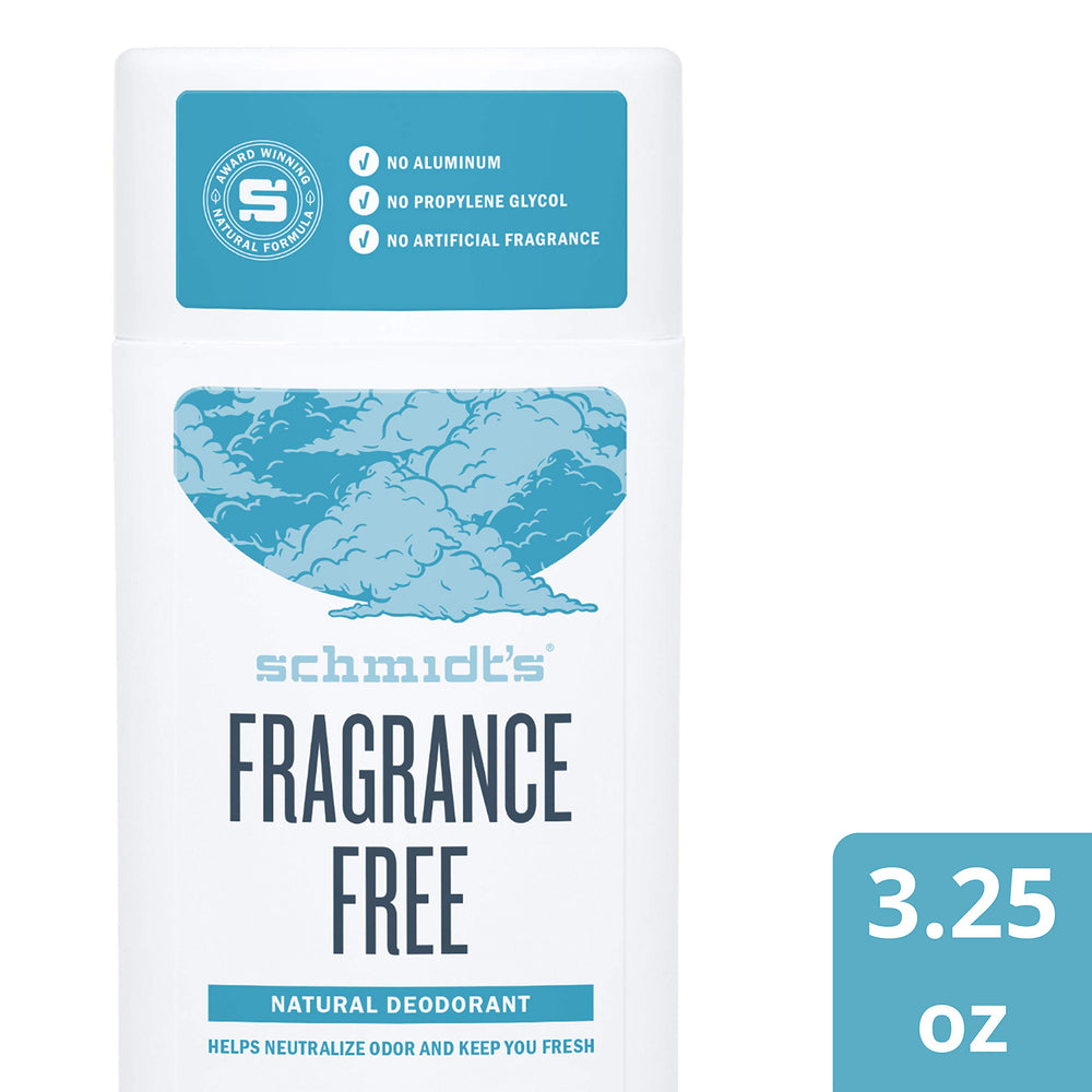 Aluminum Free Natural Deodorant for Women and Men, Fragrance Free 24 Hour Odor Protection, Certified Cruelty Free, Vegan Deodorant, 3.25 oz