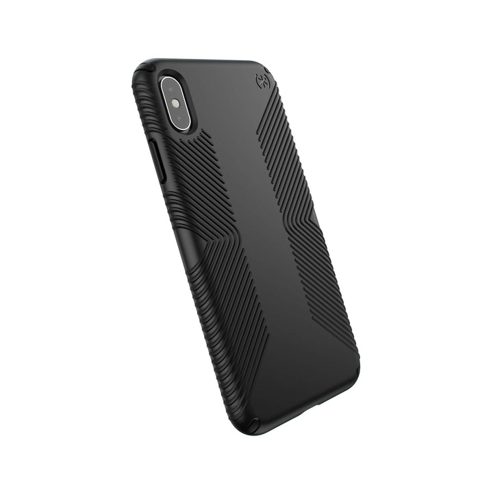 Presidio Grip iPhone XS Max Case - Slim Fit, Silicone, Black/Black