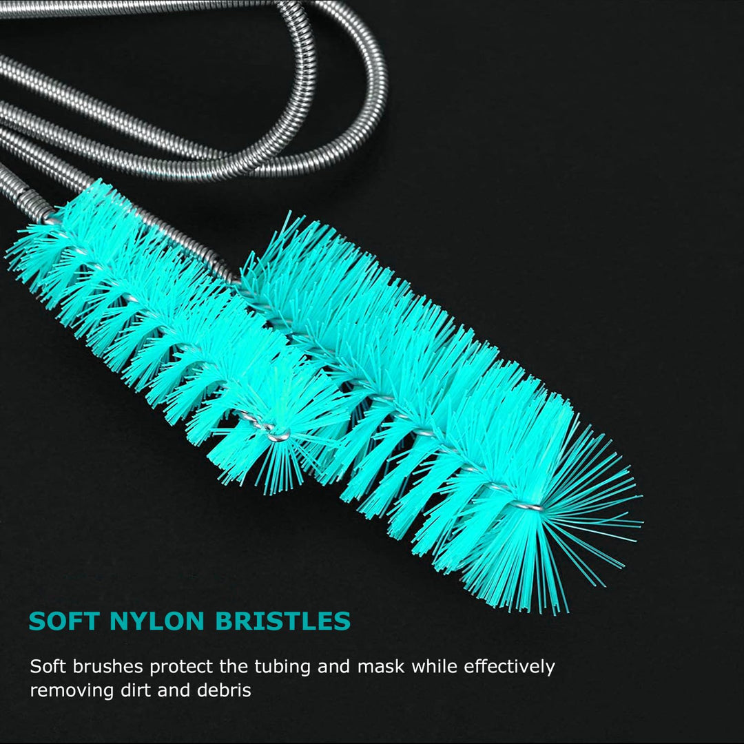 Brush Diameter 15mm 19mm -CPAP Tube Cleaning Brush-Suitable for Most CPAP Hose Type (Green)