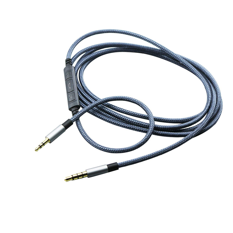 3.5mm to 2.5mm Male Audio Cable for Bose Noise Canceling 700, QC35, QC35ii, oe2, oe2i Headphones, Remote Volume Control Mic for Samsung Galaxy Xiaomi Huawei Android Phone(Gray)