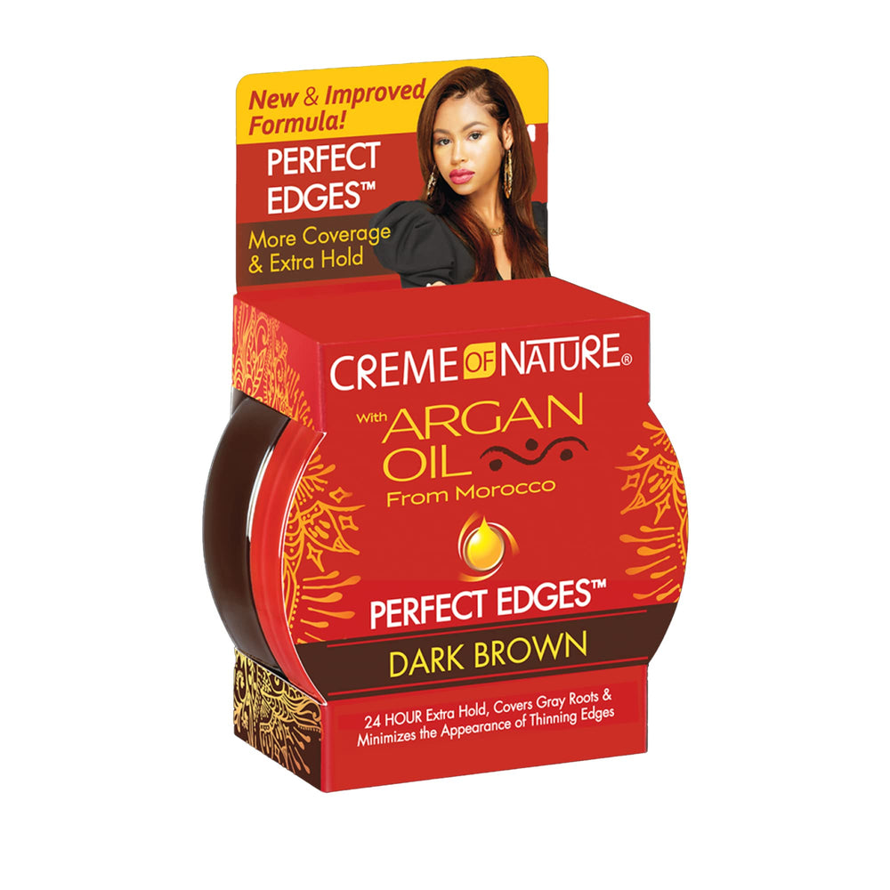 creme of nature argan oil perfect edges dark brown