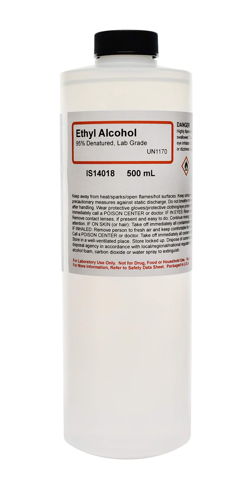 Innovating Science 95% Ethyl Alcohol, 16oz - Denatured Ethanol Alcohol - Laboratory-Grade, Not for Topical Use - The Curated Chemical Collection