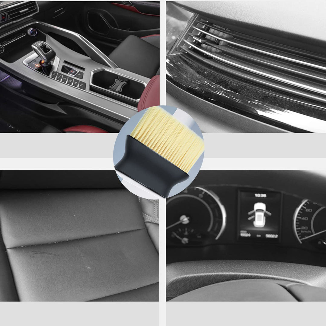 Auto Interior Dust Brushes for Cleaning Interior and Exterior, 2pcs Car Cleaning Brush Duster, Soft Bristles Detailing Brush Dusting Tool for Automotive Dashboard, Air Conditioner Vents.