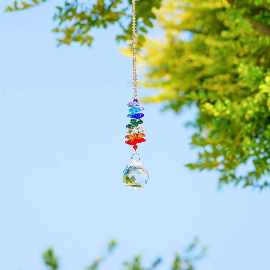 H&D Hyaline&Dora H&D 30mm Chandelier Crystals Ball Prisms Rainbow Octogon Chakra Suncatcher for Gift