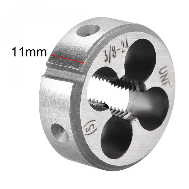 3/8-24 UNF Round Die, Machine Thread Right Hand Threading Die, Alloy Tool Steel Screw Thread Cutting Die