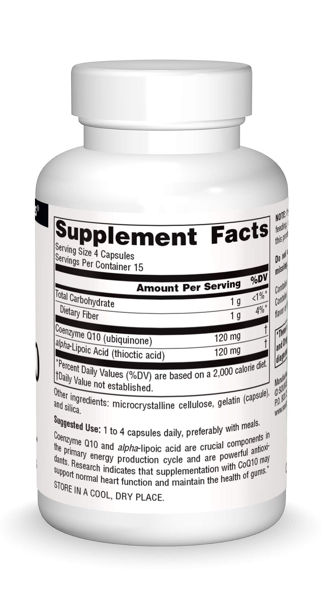 Coenzyme Q10,/Lipoic Acid 30mg/30mg, 60 Capsules