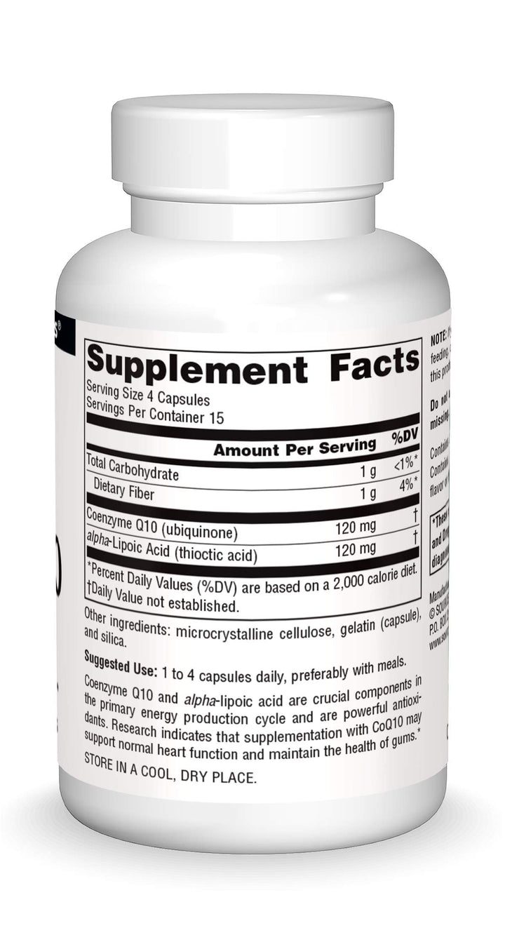 Coenzyme Q10,/Lipoic Acid 30mg/30mg, 60 Capsules