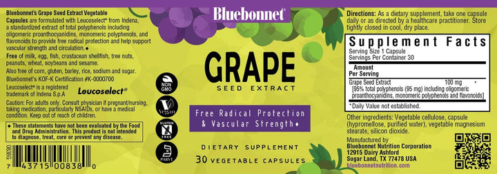 Super Fruit Grape Seed Extract Supplement, 30 Count