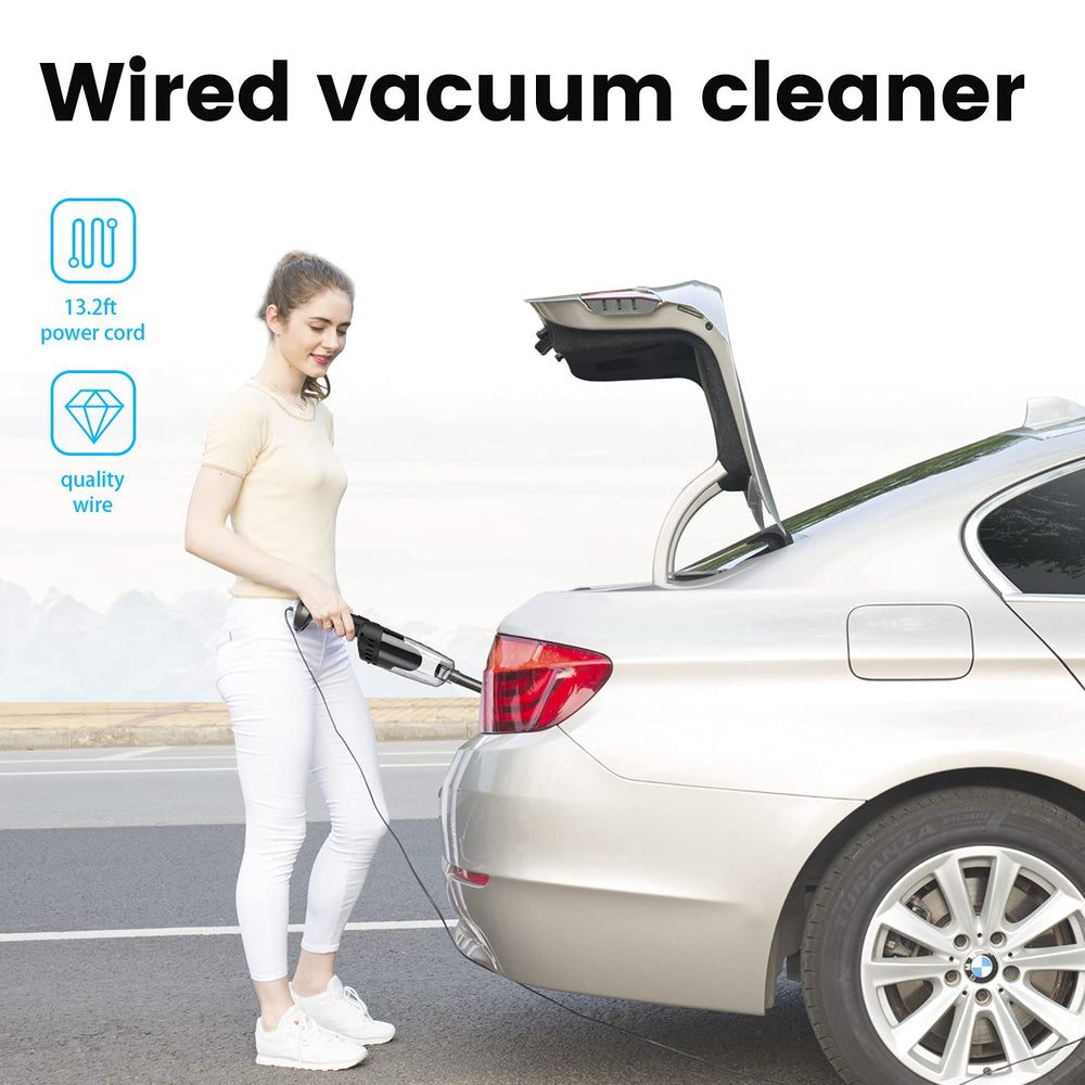 Car Vacuum, Car Vacuum Cleaner High Power 6000PA Mini Handheld Portable Corded Small Vacuum for Quick Car Cleaning (Black)…