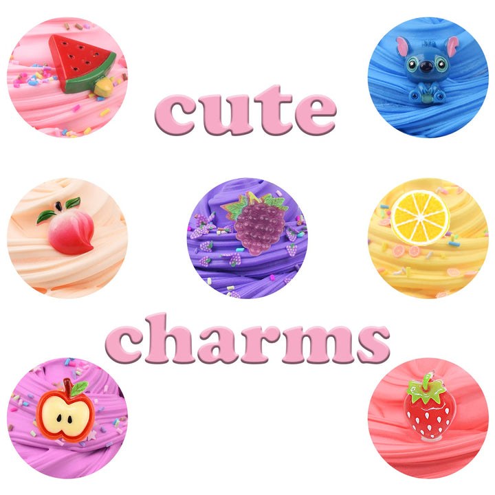7 Pack Mini Butter Slime Kit for Girls 10-12, with Blue Slime, Lemon Watermelon and Peach Slime Charm etc,DIY Scented Putty Slime for Kids,Soft and Non-Sticky,Cute Stuff Toys