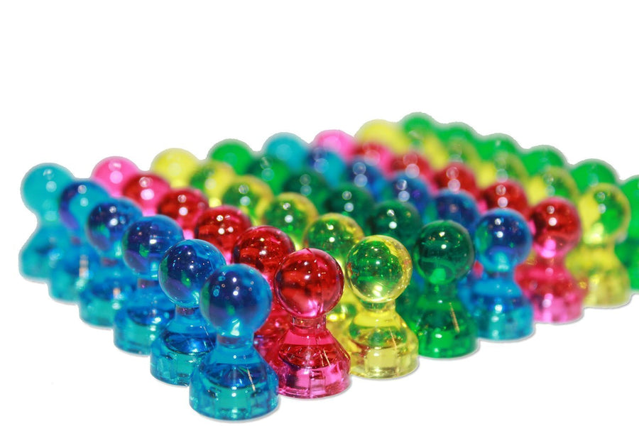 - Assorted Acrylic Push Pin Magnets - Perfect as Refrigerator Magnets, Whiteboard Magnets, Office Magnets (48, Assorted)