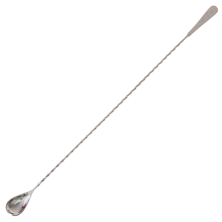 18 Cocktail Mixing Glass Bar Spoon - Long Handle Stainless Steel Drink Pitcher Mixer to Chill and Mix Stirred Drinks - 1 Spoon
