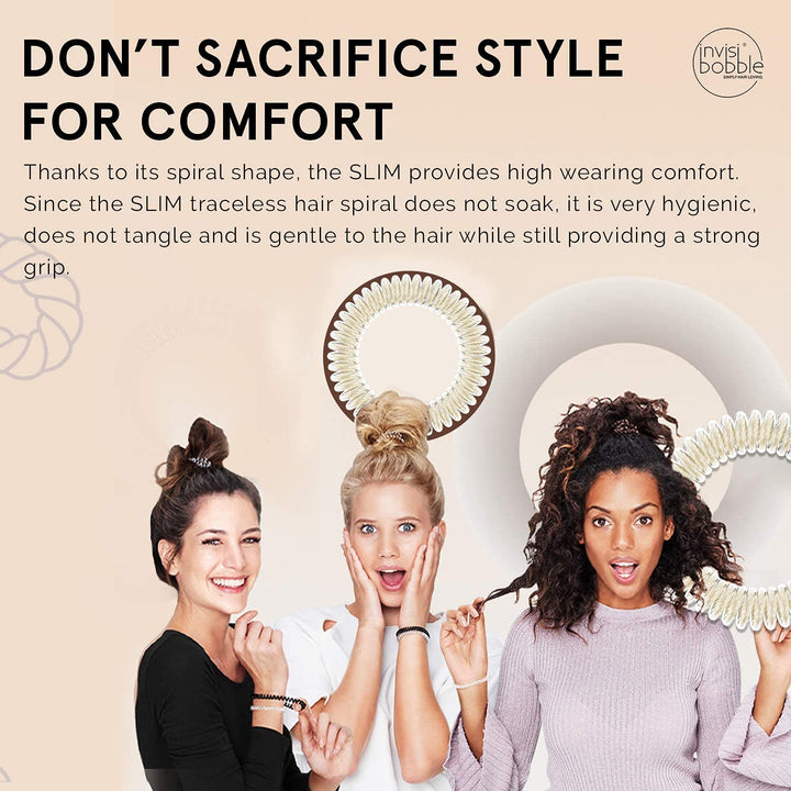 Slim Hair Ties Stay Gold
