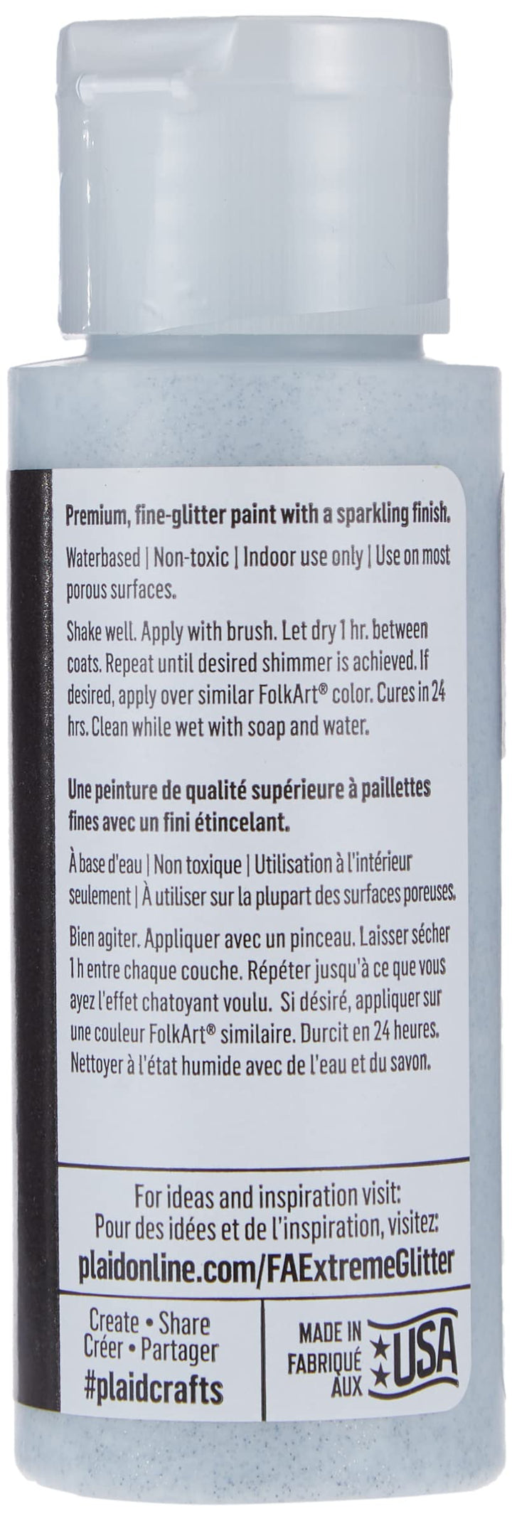 Extreme Glitter Acrylic Paint in Assorted Colors (2 oz), 2797, Black