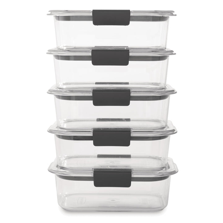 Brilliance Food Storage Containers, BPA Free, Airtight Lids, Ideal for Lunch, Meal Prep & Leftovers, Set of 5 (3.2 Cup)