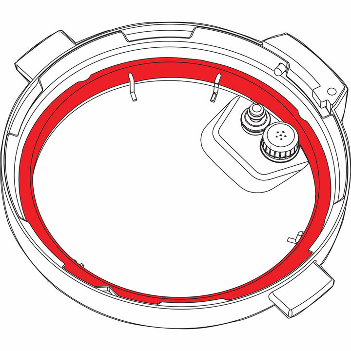 Pot Sealing Ring Mini 3-Qt, Inner Pot Seal Ring, Electric Pressure Cooker Accessories, Non-Toxic, BPA-Free, Replacement Parts, Clear, 2 Count ( Pack of 1)