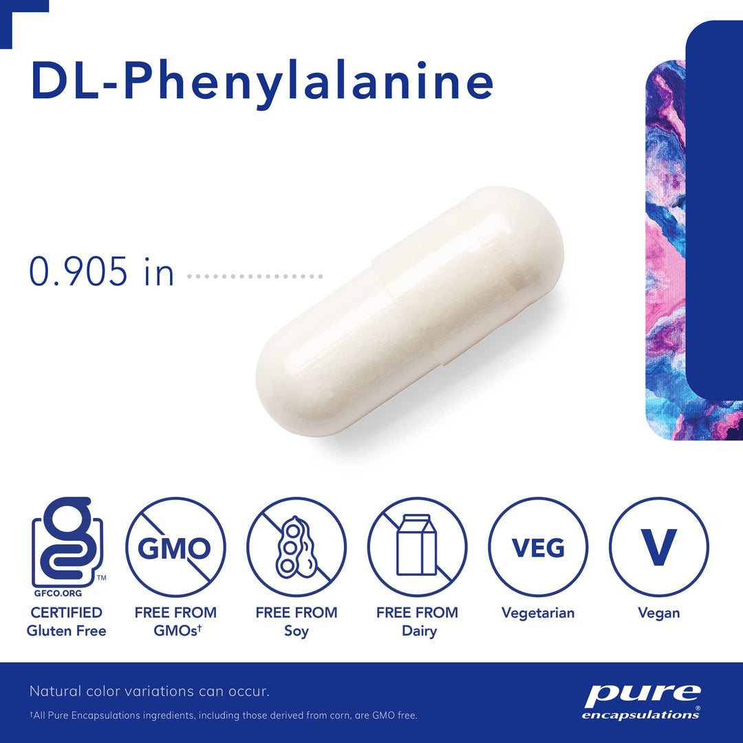 DL-Phenylalanine | Amino Acid Supplement for Memory and Focus, Joints, Muscles, and Cognitive Support* | 180 Capsules