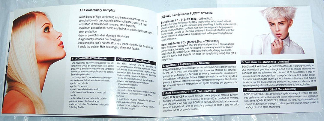 PLEX Defender & Repair Bundle - 3 Items: PLEX Bond Treatment Kit, Shampoo, and Conditioner by JKS ALL Hair