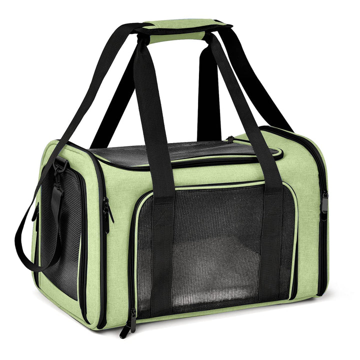 Pet Carrier for Small Medium Cats Dogs Puppies up to 15 Lbs, Airline Approved Small Dog Carrier Soft Sided, Collapsible Travel Puppy Carrier - Green