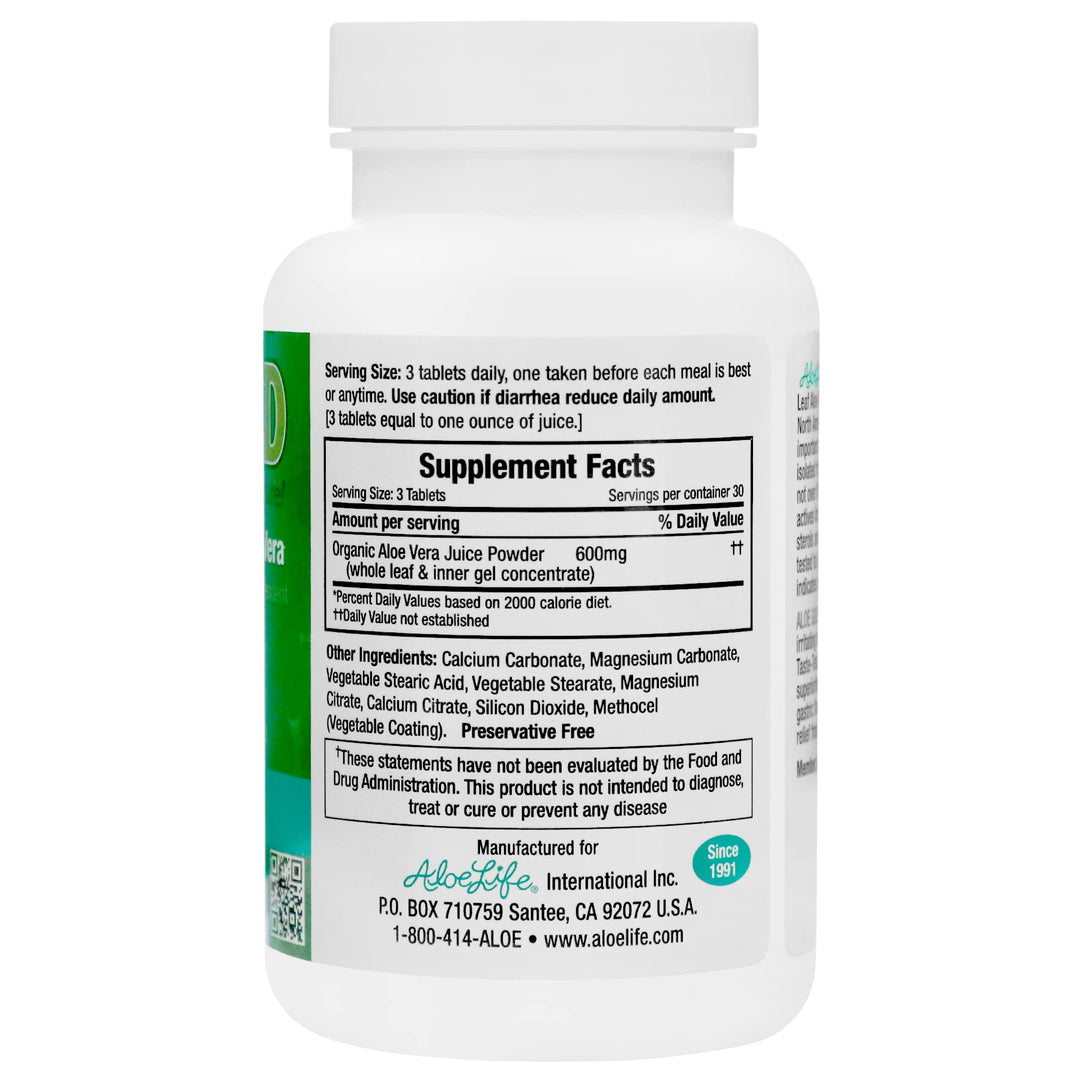 - Aloe Gold Tablets, Immune Support & Healthy Herbal Bitters, Supports Proper Digestion, Promotes Energy & Body Wellness, Certified Organically Grown Whole Leaf Aloe Vera Leaves (90 Tablets)