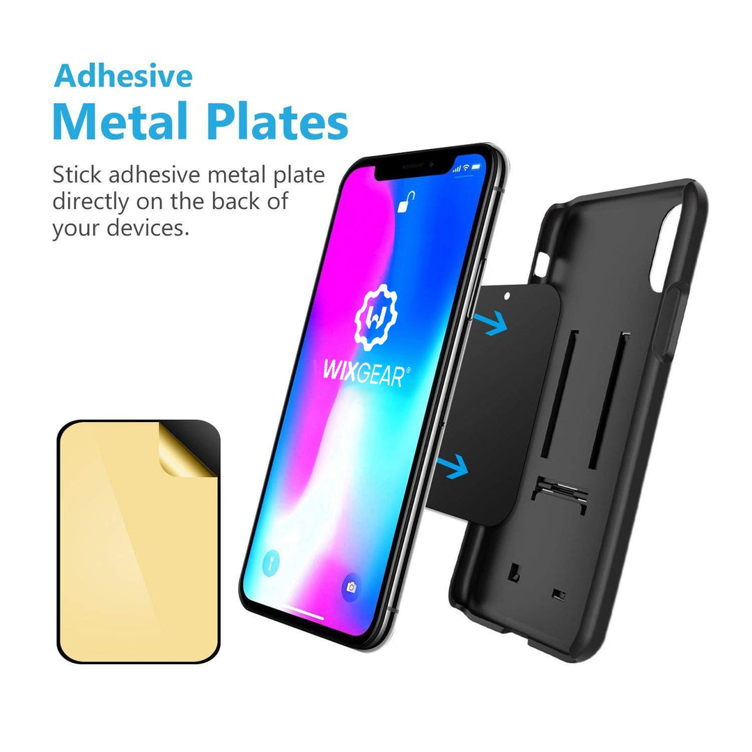 Universal Flat Stick On Dashboard Magnetic Car Mount Holder for Cell Phones and Mini Tablets with Fast Swift-Snap Technology - Extra Slim