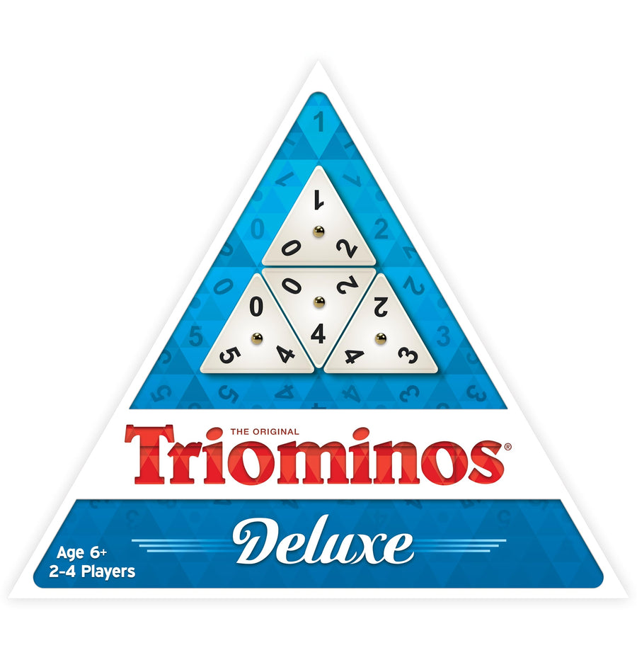 Pressman Tri-Ominos - Deluxe Edition Triangular Tiles with Brass Spinners, 5