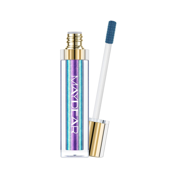 Chameleon Lipstick, Long Lasting Waterproof Colourful Diamond Shimmer Lip Gloss for Women Girls Makeup kit - Blue Purple
